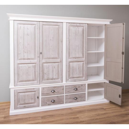 biely velky satnik masivny country mediteransky klasicky rustikalny vidiecky dom vidiecky velky nabytok jedinecna velkost satnik balaton provence provansalsky velke nabytky.jpg